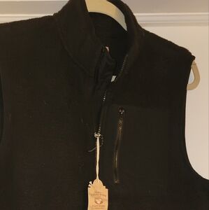 NWT Telluride Clothing Men’s S Fleece Full Zip Vest Black Size M